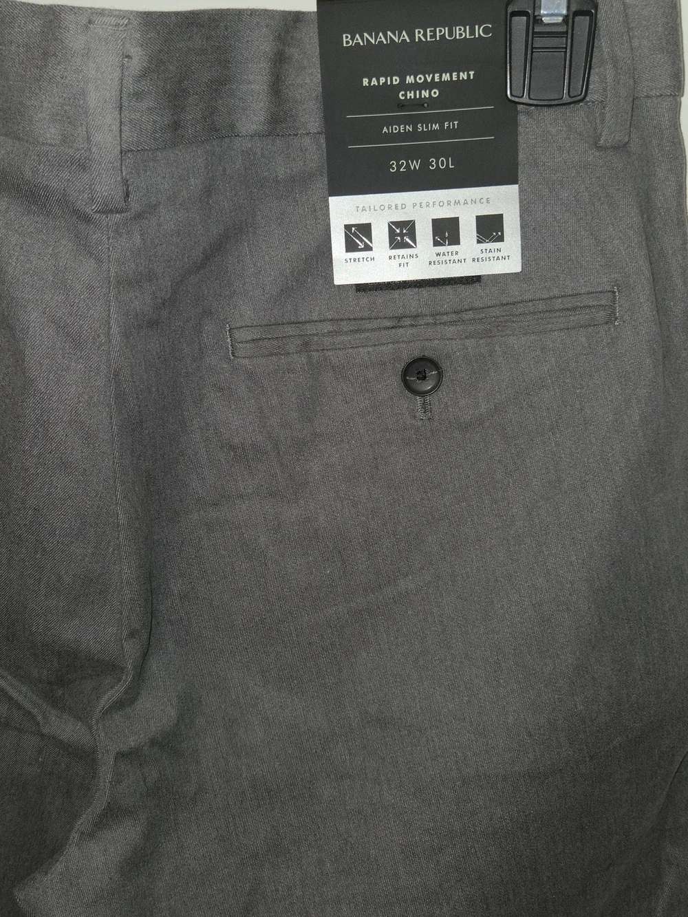 Banana Republic Aiden Slim-fit Men's Charcoal Chinos